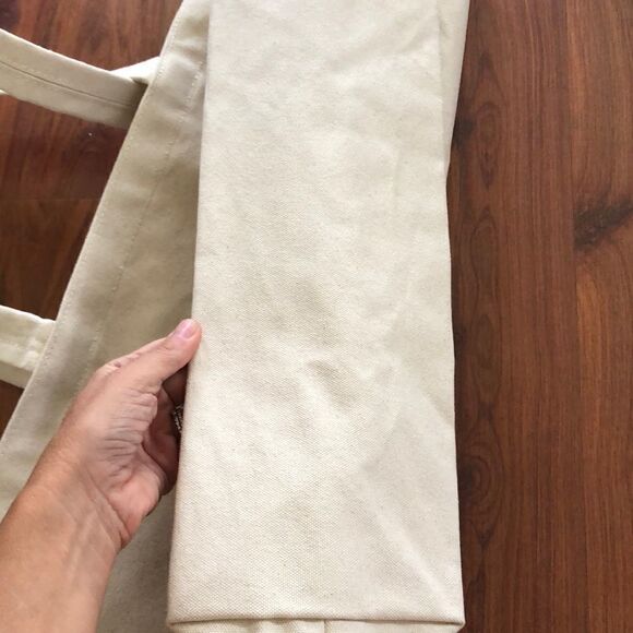 NEW Fish Hippie co. Beige canvas large tote bag. Beach bag. - Picture 7 of 9